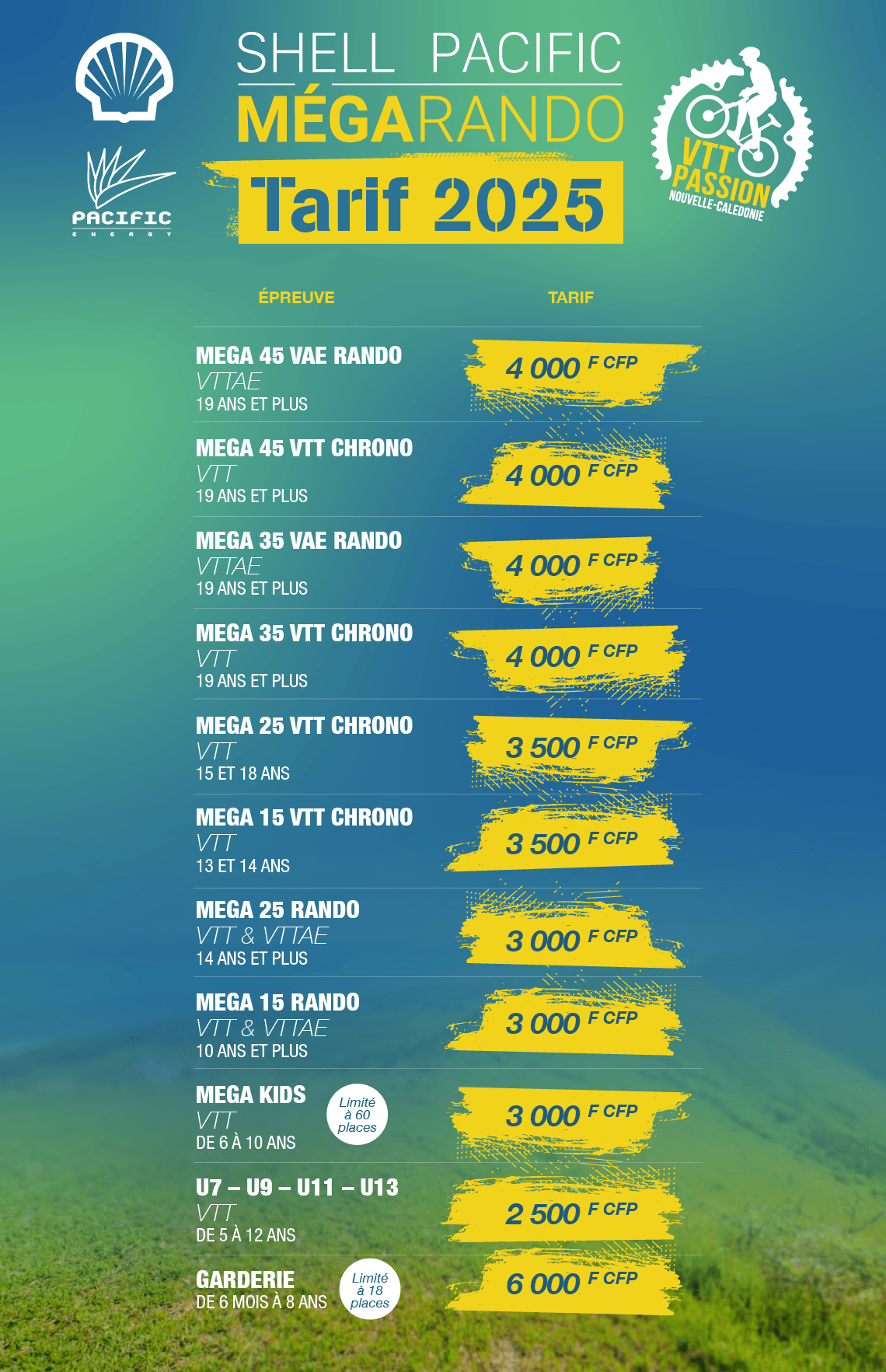 Mega Rando - Tarif Saison 21