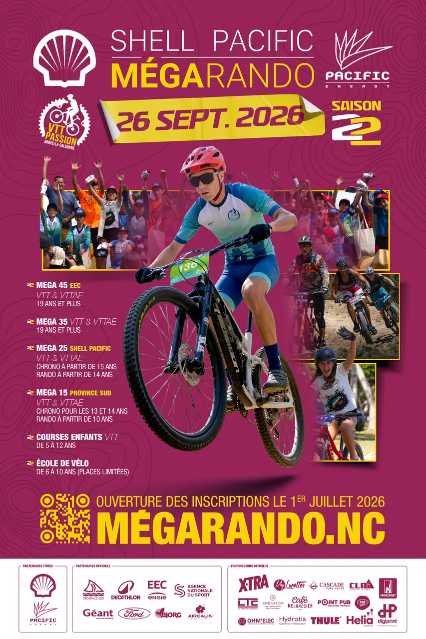 Affiche officielle Shell Pacific Mégarando Saison 2, 26 septembre 2026